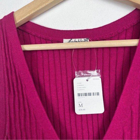 NWT Free People Hot Pink Fucsia  Saturday Morning Crop Tank Size M - Picture 3 of 7